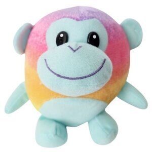 FIESTA Rainbow Monkey Plush Stuffed Animal With Paper Tag